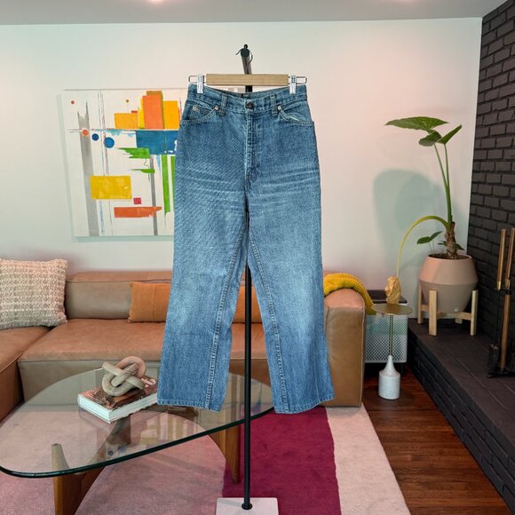 Vintage Levi's Orange Tab 25035 0214 Light Wash High Waisted Ankle Crop Jeans 27 - Picture 1 of 6